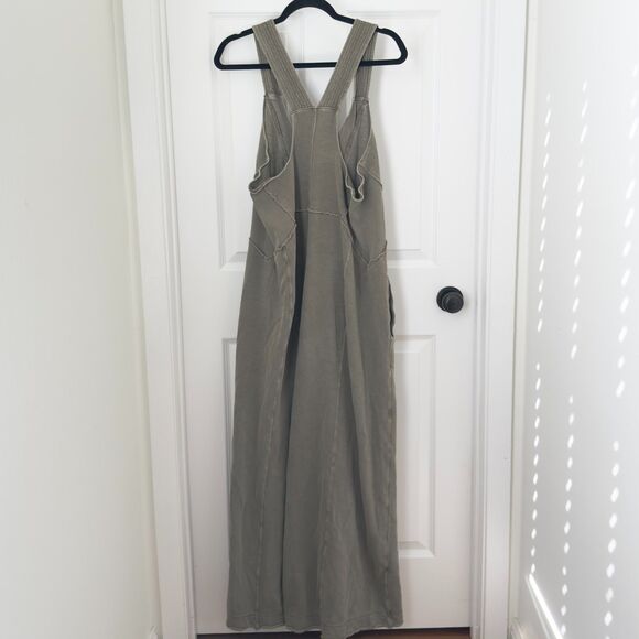 Daily Practice by Anthropologie The Palmra Jumpsuit Olive Green Bohemian Casual - Picture 3 of 10